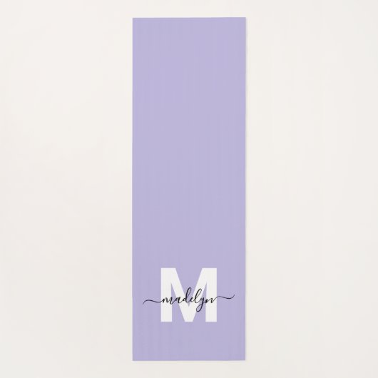 Aangepaste Initiaal naam Monogram Paarse Yogamat (Achterkant)