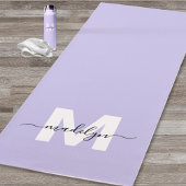 Aangepaste Initiaal naam Monogram Paarse Yogamat