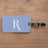 Aangepaste Initiaal naam pastel blauw script monog Bagagelabel