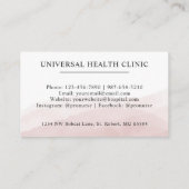 Aangepaste Initiaal & Naam Wit Zwart Roze Monogram Visitekaartje (Achterkant)