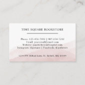 Aangepaste Initiaal & Naam Wit Zwart Roze Monogram Visitekaartje (Achterkant)