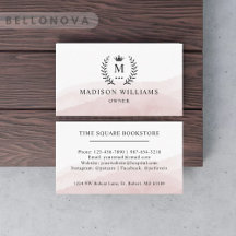 Aangepaste Initiaal & Naam Wit Zwart Roze Monogram