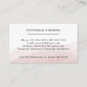 Aangepaste Initiaal & Naam Wit Zwart Roze Monogram Visitekaartje (Achterkant)