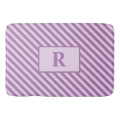 Aangepaste Initiaal Paarse strepen badmat (Voorkant)