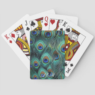 Aangepaste Initiaal pacock-afspeelkaarten Pokerkaarten