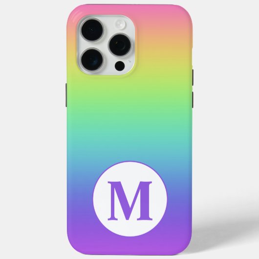 Aangepaste Initiaal regenboog Case-Mate iPhone Case (Achterkant)
