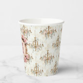 Aangepaste Initiaal Rococo Coquette Regency Party Papieren Bekers (Links)