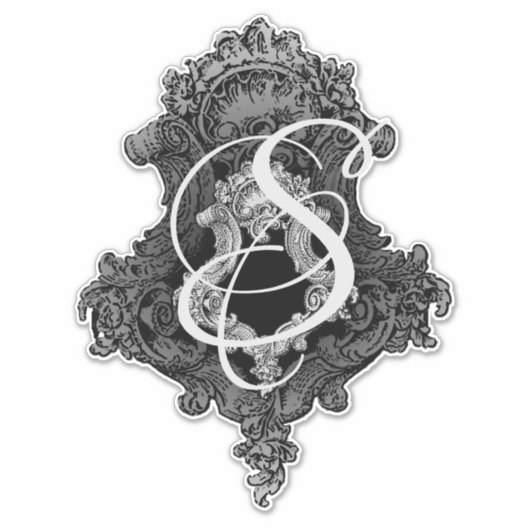 Aangepaste Initiaal vinylSticker Sticker (Voorkant)