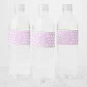 Aangepaste initiaal wit silhouet bladeren paarse waterfles etiket (Flessen)