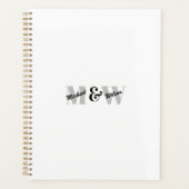 Aangepaste Initiaal zwart-wit monogram Planner (Voorkant)