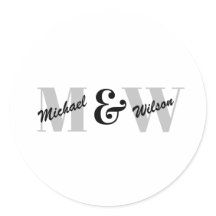 Aangepaste Initiaal zwart-wit monogram