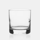 Aangepaste Initiaal zwart-wit monogram Whisky Glas (Rechts)