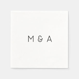 Aangepaste Initialen bruiloft servet