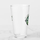Aangepaste Initialen Elegant Manly Green Chic Art Glas (Rechts)
