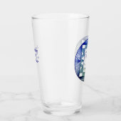 Aangepaste Initialen Elegant Manly Green Chic Art  Glas (Rechts)