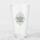 Aangepaste Initialen Elegant Manly Green Chic Art Glas (Achterkant)