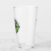 Aangepaste Initialen Elegant Manly Green Chic Art Glas (Links)