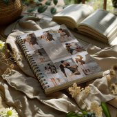Aangepaste Initialen Elegant Monogram fotocollage Notitieboek