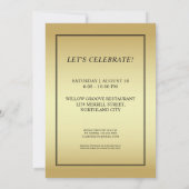 Aangepaste Initialen Elegant Zwart Goud 35e Verjaa Kaart (Achterkant)