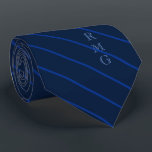 Aangepaste Initialen EMT EMS MEDIC-symbool Stropdas<br><div class="desc">Elegant marinegestreept EMS/EMT,  aangepast initiaal stropdas.</div>