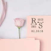 Aangepaste Initialen en naamsbruiloft bevestigen Rubberstempel