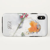 Aangepaste Initialen Engels Robin Bird Winter Berr Case-Mate iPhone Case (Achterkant (horizontaal))