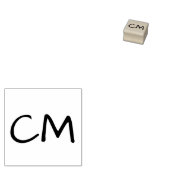 Aangepaste Initialen gepersonaliseerde rubberen st Rubberstempel (Gestempeld)