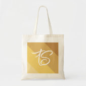Aangepaste Initialen Gold Blocks Budget Tas (Voorkant)