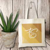 Aangepaste Initialen Gold Blocks Budget Tas
