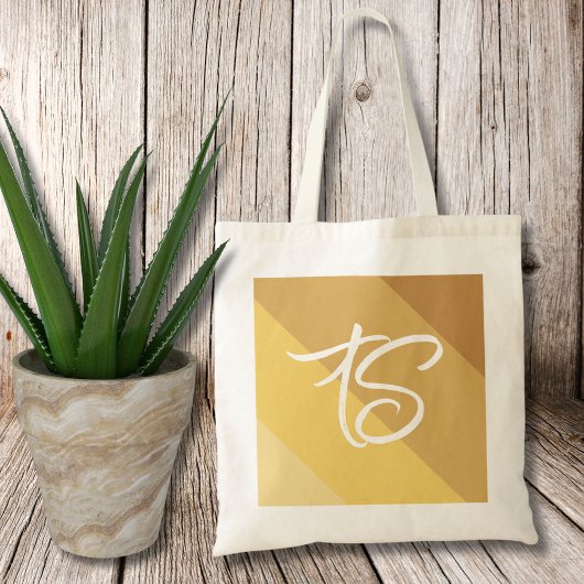 Aangepaste Initialen Gold Blocks Budget Tas