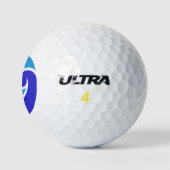 Aangepaste Initialen golfbal – Blue Wave Design Golfballen (Logo)