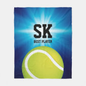 Aangepaste Initialen | Green Tennis Ball Fleece Deken (Voorkant)