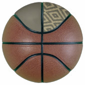 Aangepaste initialen grijs bruin pave bakstenen pa basketbal (Rechts)