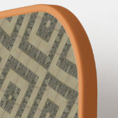 Aangepaste initialen grijs bruin pave bakstenen pa pickleball paddle (Links Detail)