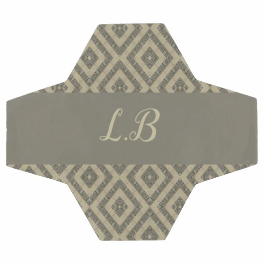 Aangepaste initialen grijs bruin pave bakstenen pa voetbal (Enkel)