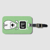 Aangepaste Initialen Hond-thema Bagagelabel (Voorkant (horizontaal))