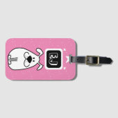 Aangepaste Initialen Hond-thema Bagagelabel (Voorkant (horizontaal))