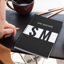 Aangepaste Initialen l Elegant zwart-wit monogram