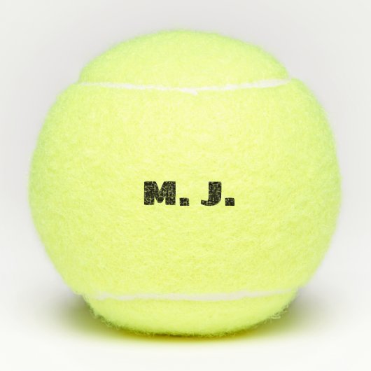 Aangepaste Initialen Modern Bold Font Tennisballen (Voorkant)