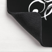 Aangepaste Initialen Modern Chic Zwart & Wit Muismat (Hoek)
