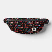 Aangepaste Initialen Monogram Boys Brandweerwagen  Heuptasje (Liggend)