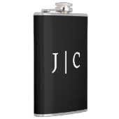 Aangepaste Initialen Monogram Minimalistisch Moder Heupfles (Rechts)