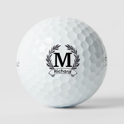 Aangepaste Initialen & monogrammen, gepersonalisee Golfballen (Voorkant)