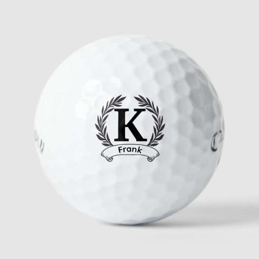 Aangepaste Initialen & Monogrammen, Gepersonalisee Golfballen (Voorkant)