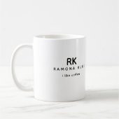 Aangepaste Initialen, Naam en Slogan 'Ik hou van k Koffiemok (Links)