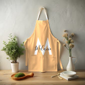 Aangepaste initialen Neutraal modern sinaasappel Schort