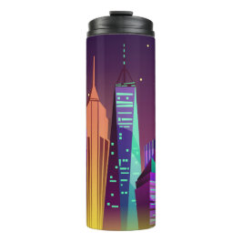 Aangepaste initialen New York Illustratie tumbler Thermosbeker