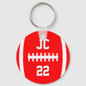 Aangepaste Initialen/nummer/teamkleur voor footbal Sleutelhanger (Voorkant)