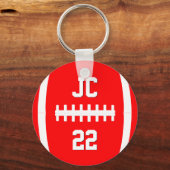 Aangepaste Initialen/nummer/teamkleur voor footbal Sleutelhanger (Voorkant)