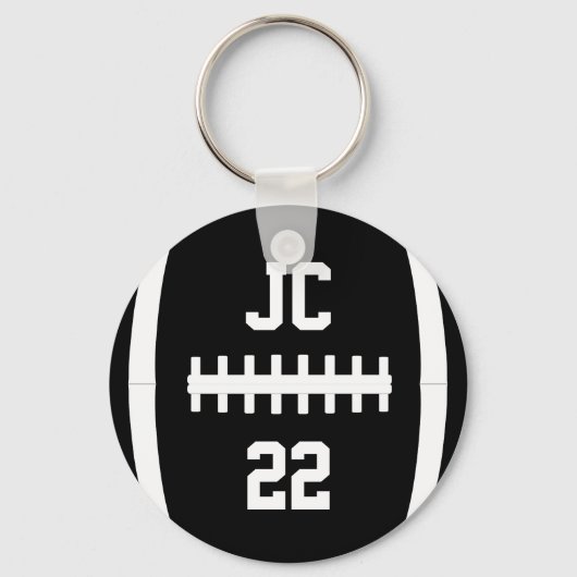 Aangepaste Initialen/nummer/teamkleur voor footbal Sleutelhanger (Achterkant)